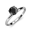 1 Carat Black Moissanite Diamond Promise Ring