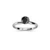 1 Carat Black Moissanite Diamond Promise Ring