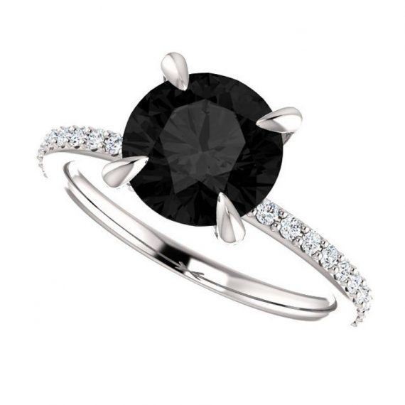 2.3 Carat Black Diamond Engagement Ring