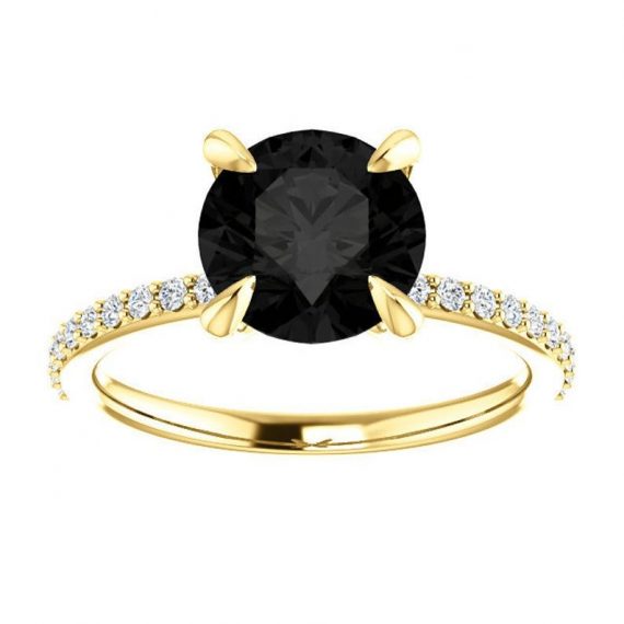 2.3 Carat Black Diamond Engagement Ring