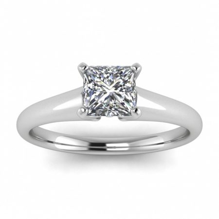 Princess solitaire ring-5
