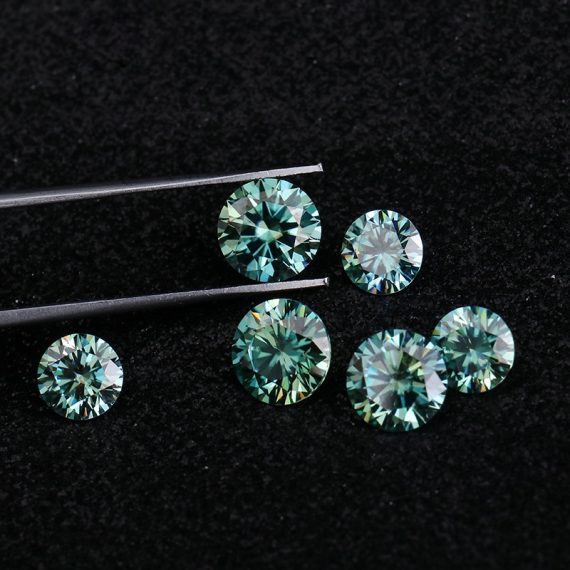 11.00MM [5.00CT] Round Natural Green Loose Moissanite Excellent Cut
