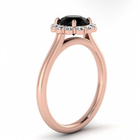 rose open diamond ring-2
