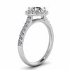 925 Sterling Silver Round Luxurious Diamond Halo Ring