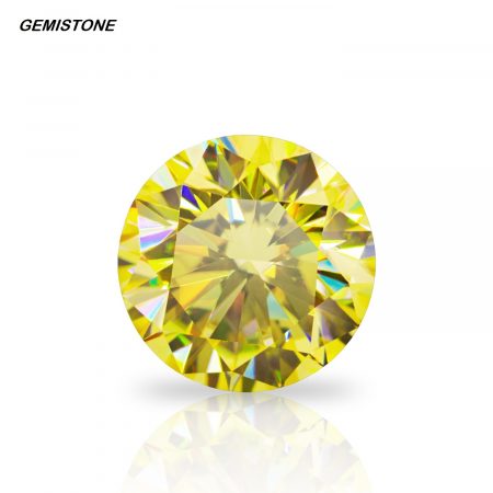 8.50MM [2.50CT] Yellow Round Excellent Cut Loose Moissanite