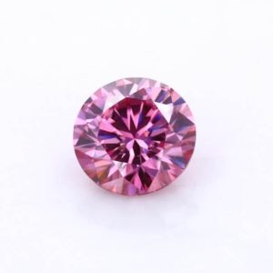 11.00MM [5.0CT] Pink Round Excellent Cut Loose Moissanite
