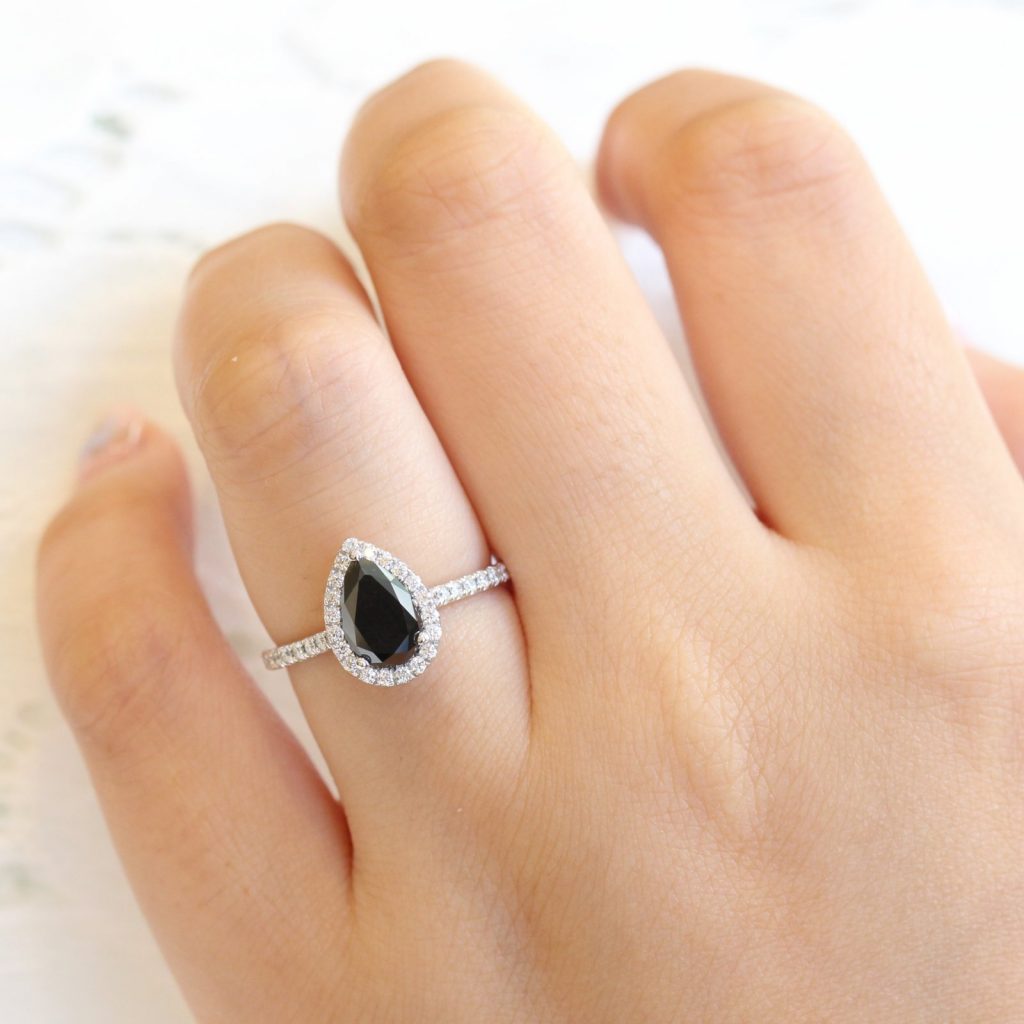 Black Gemstone Engagement Rings