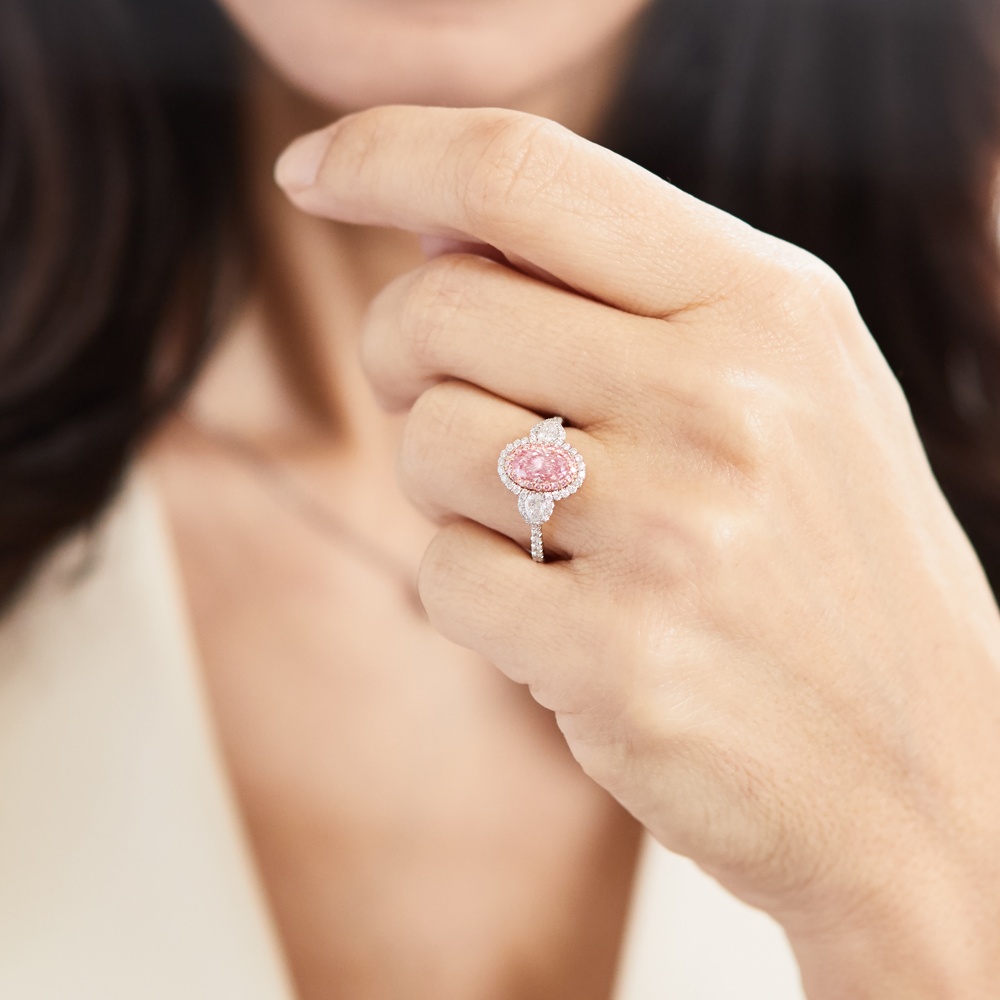 Pink Gemstone Diamond Engagement Rings