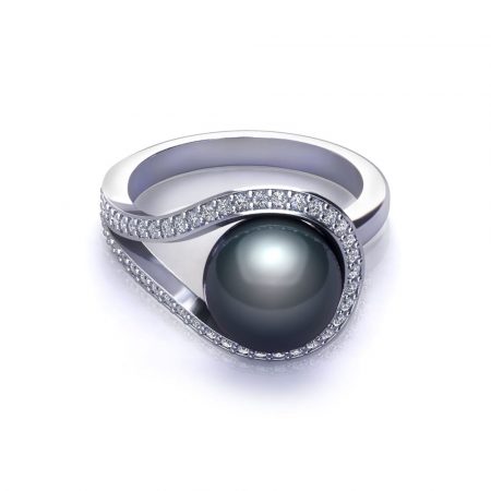 10.25 Carat Black Pearl Ring
