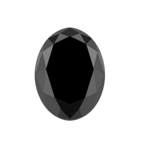 1CT [7 x 5MM] Oval Cut Black Moissanite Loose Diamond