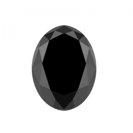 0.5CT [6 x 4MM] Oval Cut Black Loose Moissanite Diamond