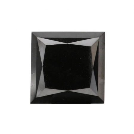 2.5CT [7.50MM] Princess Cut Black Loose Moissanite Diamond