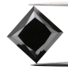 1.50CT [6.50] Princess Cut Black Loose Moissanite Diamond