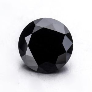 2CT [8.0MM] Round Cut Black Loose Moissanite Diamond