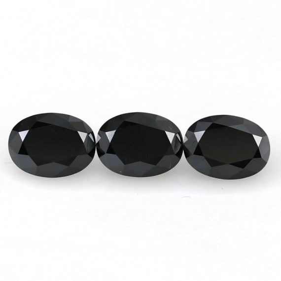 4.5CT [12 x 8MM] Oval Cut Black Loose Moissanite Diamond