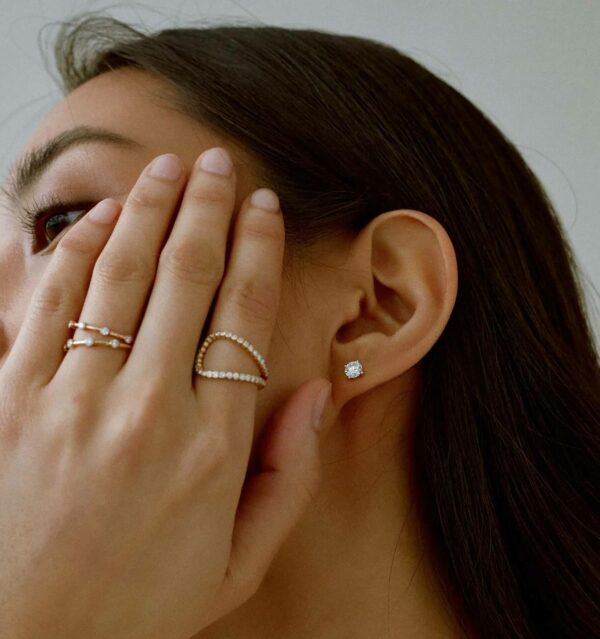 1 Carat Diamond Solitaire Stud Earrings for Women