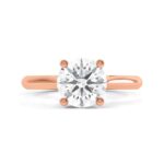 1 Carat Round Solitaire Engagement Ring in Rose Gold