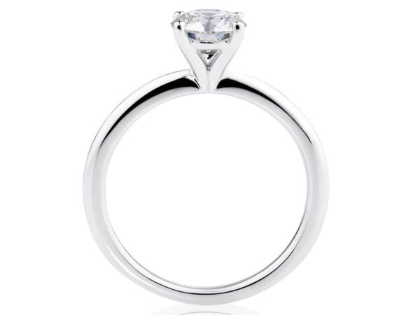 1 Carat Round Solitaire Engagement Ring in White Gold