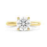 1 Carat Round Solitaire Engagement Ring in Yellow Gold