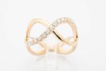 Rose Gold Plated Infinity Knot Engagement Ring