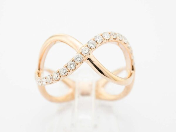 Rose Gold Plated Infinity Knot Engagement Ring
