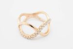 18k Rose Gold Plated Cubic Zirconia Infinity Knot Engagement Ring