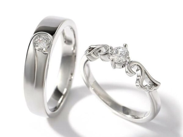 Angle Wings Duo Promise Rings For Couple