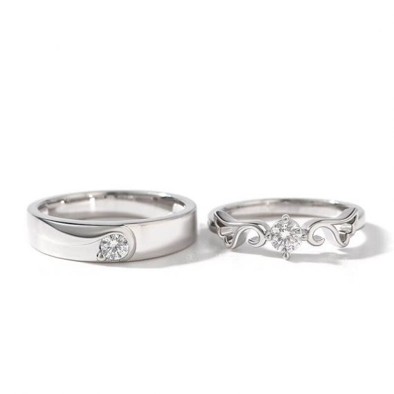 Couple Crown Promise Rings