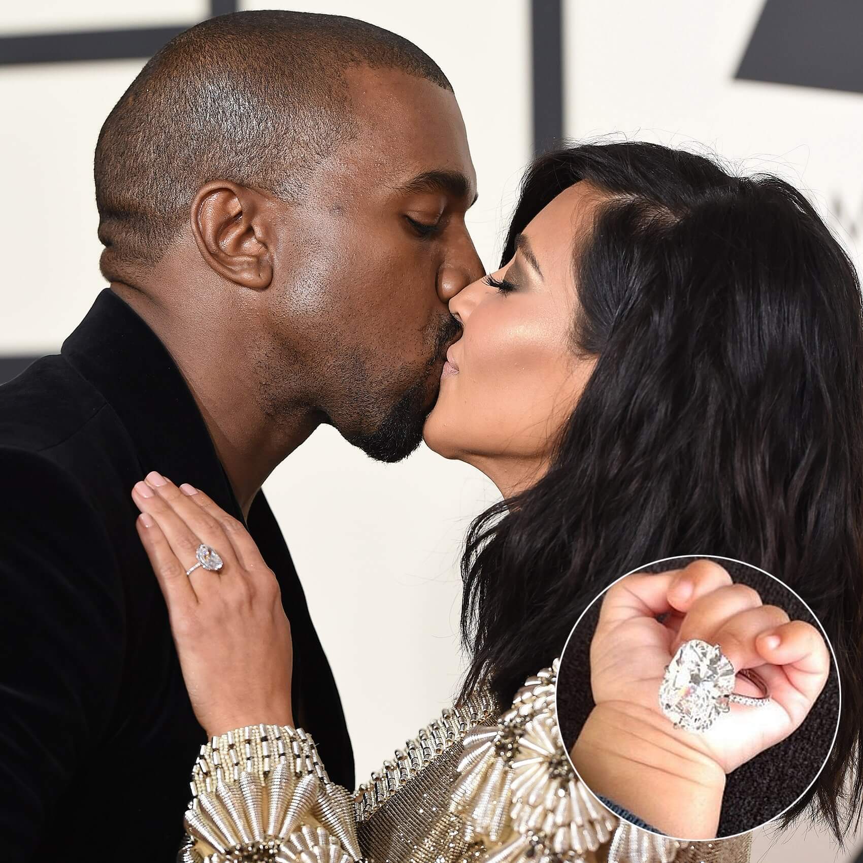 Celebrity Kim Kardashian and Kanye West - Oval Cut Diamond Engagement Ring
