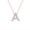 Personalized Diamond Letter Necklace | Custom Diamond Initial "A" Letter Necklace