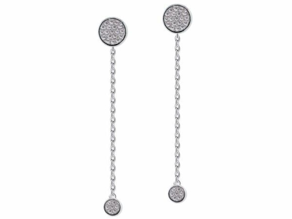 1 Carat Bezel Diamond Chain Drop Earrings