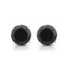 1 Carat Black Diamond Stud Earrings For Men and Women