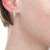 Single Row Diamond Bar Dangle Earrings