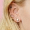 Diamond Solitaire Small Hoop Earrings