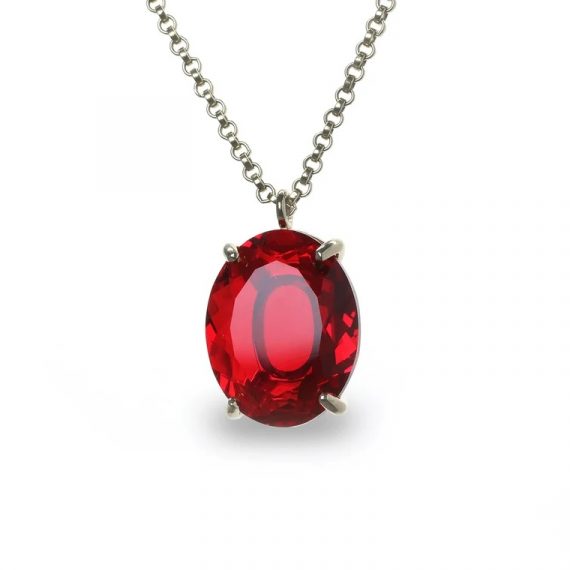Brithstone Ruby Necklace for July