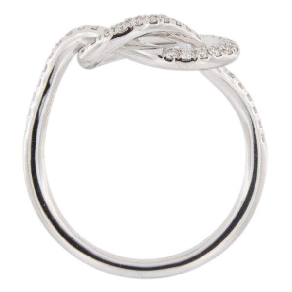 Fancy Love Knot Promise Ring with 49 Diamonds