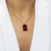 January Birthstone Garnet Necklace