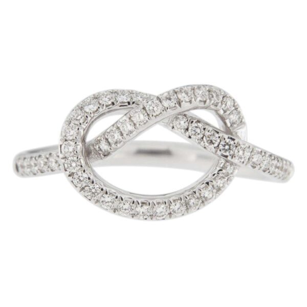 Love Knot Ring with 49 Round Diamonds