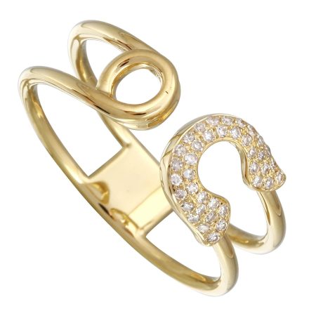 Modern-Safety-Pin-Design-Diamond-Ring-For-Women-side-view