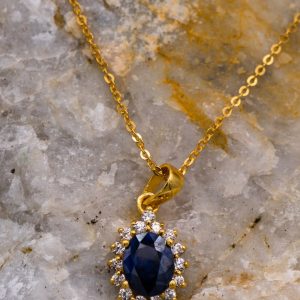 Sapphire-September-Birthstone-Necklace-fornt-view