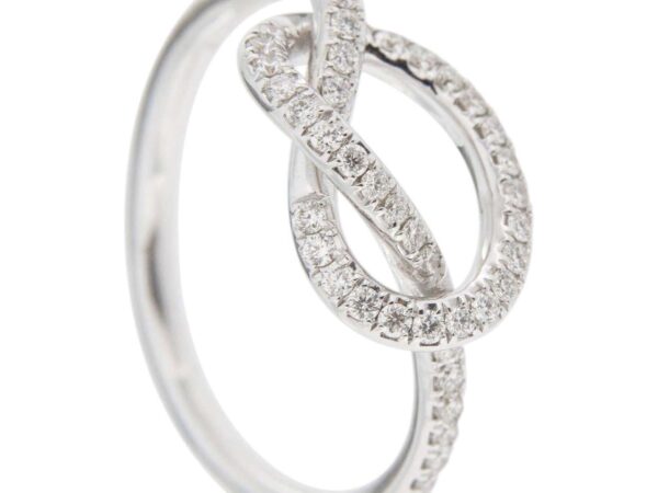 White Solid Gold Love Knot Promise Ring
