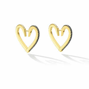 Endless Diamond Heart Shape Hoop Earrings