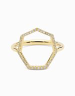 Heptagon Diamond Ring For Women