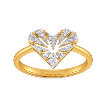 Unique Heart Shape Diamond Ring