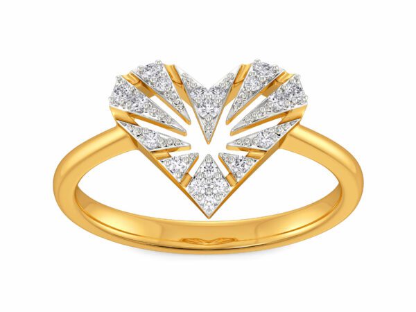 Unique Heart Shape Diamond Ring