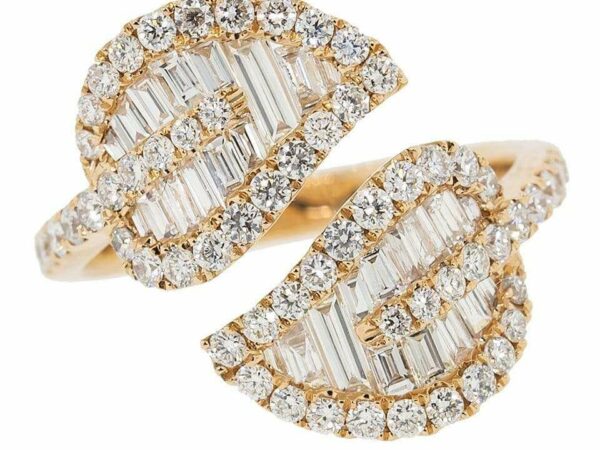 gemistone jewelry leaf ring for women