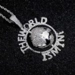 gemistone map of the world necklace
