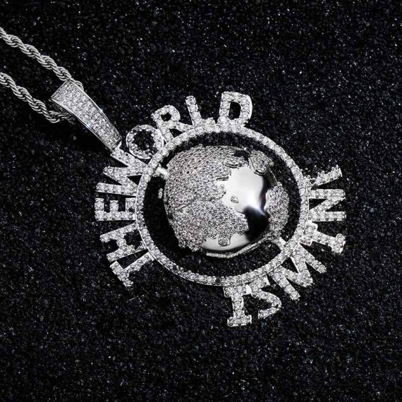 The World Is Mine Diamond Pendant Necklace For Men