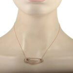 safety pin necklace with women
