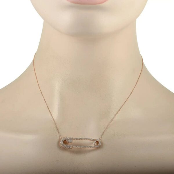 safety pin necklace with women